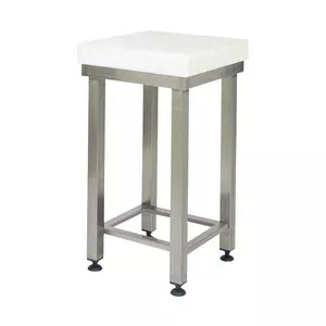 Hackblock, Polyäthylen 70x50x88cm mit Edelstahl Untergestell Cookmax black