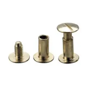 Buchschrauben 10mm Messing 10er-Pack zu Speisekarten 