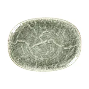 Platte coup 25x18cm oval Rakstone Krush green RAK