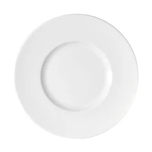 Teller flach 24cm breite Fahne Maitre weiss                    - MU - Bauscher