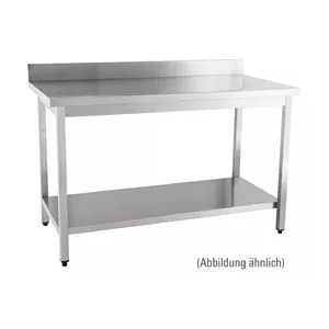 Arbeitstisch montiert 1800 x 600 x 850 m 10cm Aufkantung Cookmax orange