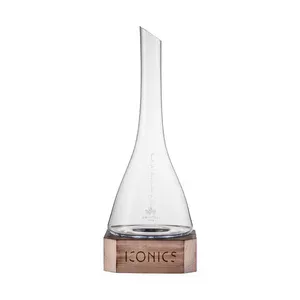 Dekanter m. Holzsockel 0,75 ltr. Iconics Zwiesel Glas