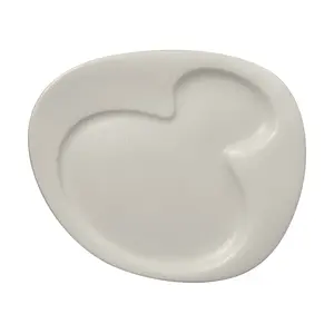 Teller 24x20cm 2 Vertiefungen Fusion Neofusion weiss RAK