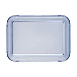 Deckel transparent-blau sehr hoch 175x12 Kunststoff-Deckel Bauscher