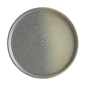 Teller flach 21cm grau Hornfels Ripple Bonna Premium Porcelain