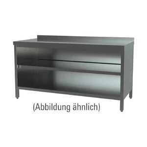 Arbeitsschrank offen 1000 x 600 x 850 mm 5cm Aufkantung Cookmax black