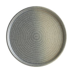 Teller flach 21cm grau Hornfels Ripple Bonna Premium Porcelain