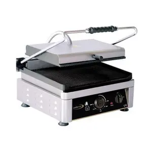 Elektro-Kontaktgrill oben + unten gerillt Grillfläche 36x27cm Cookmax black