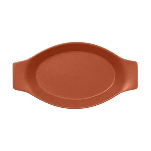 Schale oval 30x16x5,2cm m. Griffen Fusion Neofusion braun RAK