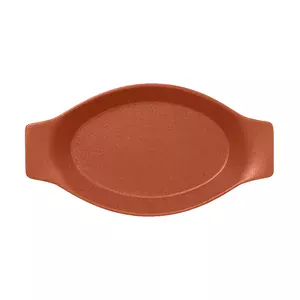 Schale oval 30x16x5,2cm m. Griffen Fusion Neofusion braun RAK