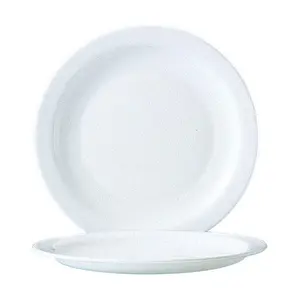 Teller 19,5 cm flach Coupe Restaurant Uni Weiss Arcoroc