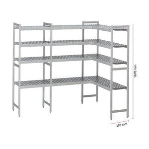 Kühlzellenregal 4 Etagen U-Form 
passend zu Kühlzelle 666040, 666053 Cookmax black