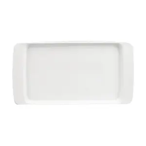 Platte Fahne  36 cm Fine Dining Form 900 weiss      - MU - Schönwald