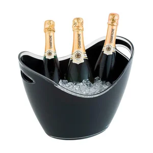 Wein- / Sektkühler schwarz 35 x 27 cm, H: 25,5 cm 6 ltr. Assheuer & Pott