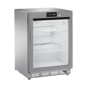 Kühlschrank, Edelstahl, Glastür 140 l 600 x 600 x 855 230 V / 0,15 kW Cookmax orange