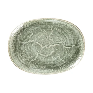 Platte coup 32x24cm oval Rakstone Krush green RAK
