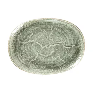 Platte coup 32x24cm oval Rakstone Krush green RAK