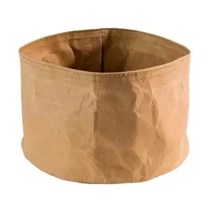 Brottasche 17 x 11 cm beige Paperbag Papier in Lederoptik Assheuer & Pott