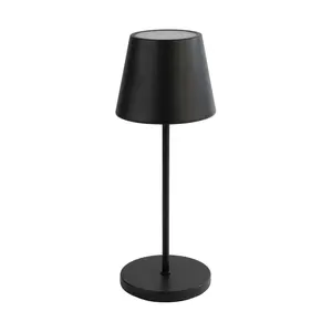 Tischleuchte MERLE Ø 11 cm, H: 30,5 cm dimmbar schwarz Assheuer & Pott