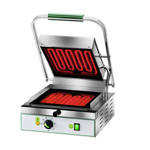 Glaskeramik-Kontaktgrill oben + unten glatt Cookmax black