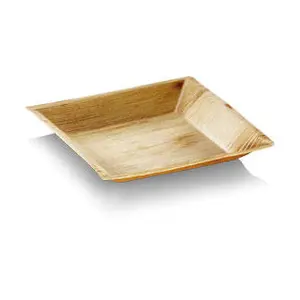 Teller quadratisch 18x18x2cm Palmblatt 