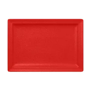 Teller recht. 33x23cm Fusion Neofusion rot RAK