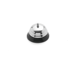 Rezeptionsglocke verchromt 8,5 cm Weis