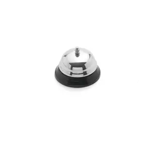 Rezeptionsglocke verchromt 8,5 cm Weis