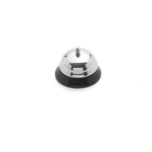 Rezeptionsglocke verchromt 8,5 cm Weis