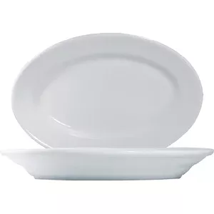 Platte oval 31cm Tivoli Uni Saturnia Porzellan weiss 