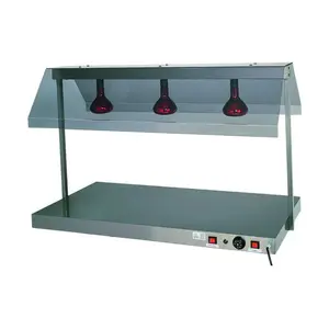 Warmhalteplatte mit 2 Infrarotlampen  85 x 64 x 80 cm 230 V / 0,950 kW Cookmax black