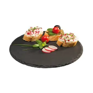 Naturschieferplatte 28 cm rund Assheuer & Pott