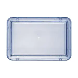 Deckel transparent-blau 194x131 Kunststoff-Deckel Bauscher