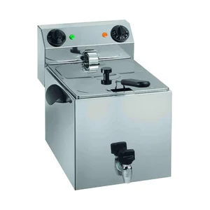 Elektro-Fritteuse, 8lt., mit Ablasshahn    230V / 3,25kW Cookmax orange