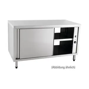 Durchreicheschrank 1200 x 700 x 850 mm mit Schiebetüren beheizt Cookmax orange