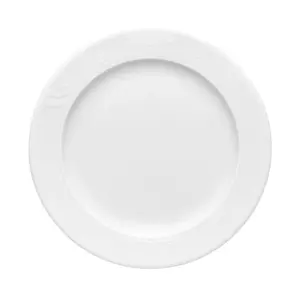 Teller flach Fahne 28 Carat weiss Bauscher