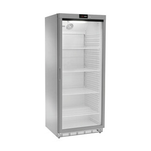 Kühlschrank, Edelstahl, Glastür 580 l 777 x 710 x 1895 230 V / 0,19 kW Cookmax orange