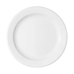 Teller flach 25cm Fahne          1150/25 B1100 Weiss Bauscher