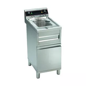 Elektro-Friteuse 12 ltr. 40,0 x 70,0 x 85,0  400 V / 9,00 kW Cookmax orange