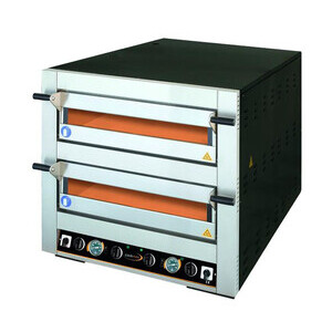 Pizzaofen, 2 Etagen, 8 Pizzen Ø 30cm  84 x 78 x 82 400 V / 10 kW Cookmax black