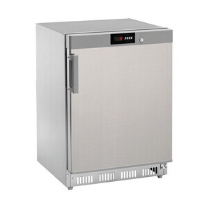 Kühlschrank, Edelstahl, 140l 600 x 600 x 855 mm 230 V / 0,15 kW Cookmax orange