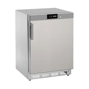 Kühlschrank, Edelstahl, 140l 600 x 600 x 855 mm 230 V / 0,15 kW Cookmax orange