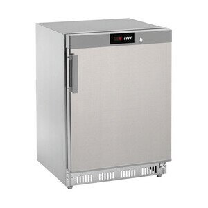 Kühlschrank, Edelstahl, 140l 600 x 600 x 855 mm 230 V / 0,15 kW Cookmax orange