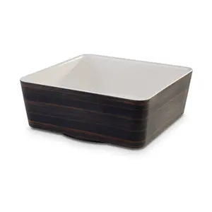 Schale 24 x 24 cm Cream / Eiche APS Plus Melamin Assheuer & Pott