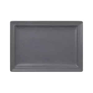 Teller flach rechteckig 33x23cm Fusion Neofusion grau RAK