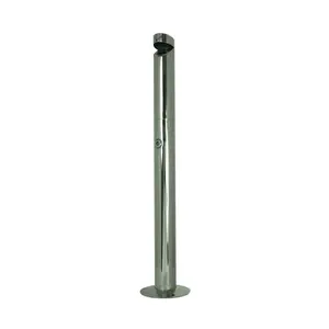 Standascher-Säule überdacht, 1,1 l,  run 176 x 176 x 920 Cookmax black