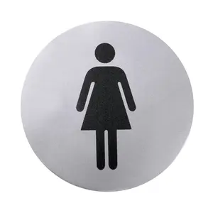Türsymbol rund Dame 18/10 Contacto