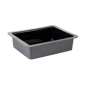 Einsatz GN 1/2 32,5 x 26,5 x 8,5 cm Superbox Polystyrol schwarz Assheuer & Pott