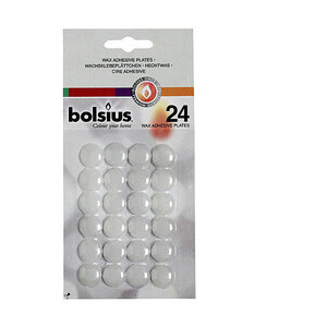 Wachsklebeplättchen Weiss 24er Pack Bolsius
