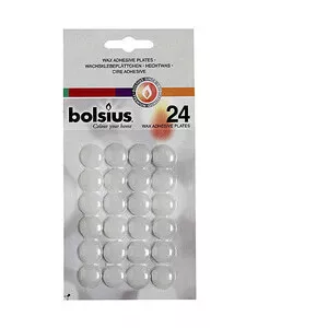 Wachsklebeplättchen Weiss 24er Pack Bolsius